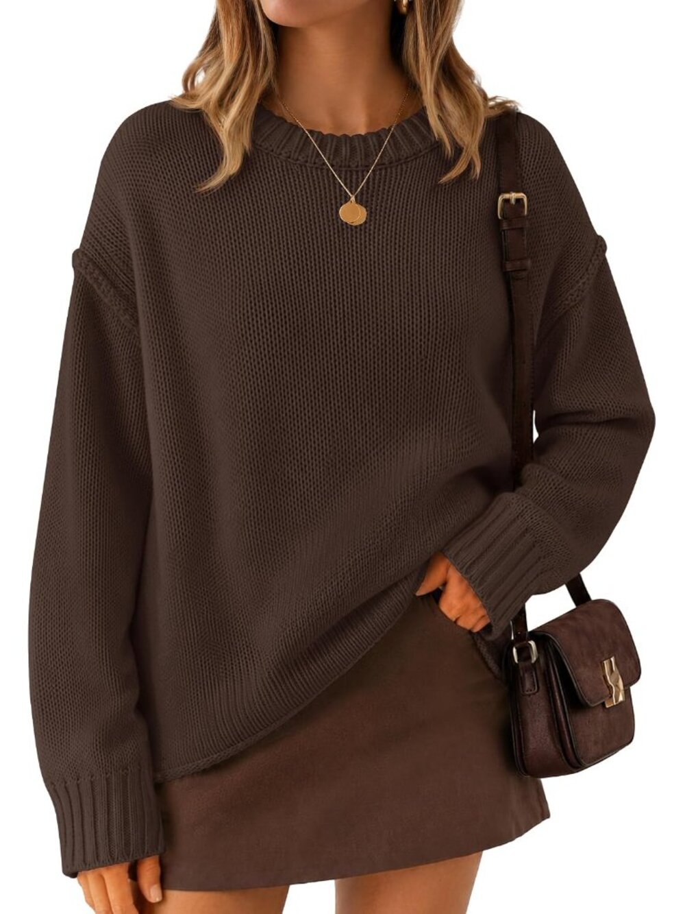 Chic Women's Oversized Fall Sweater - Soft, Breathable, and Versatile
